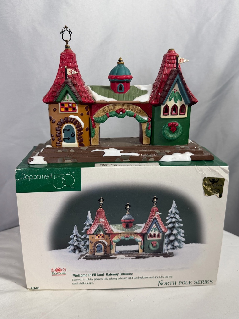 Dept 56 North Pole Series Welcome to Efl
Land Gateway Entrance 1998 Christmas